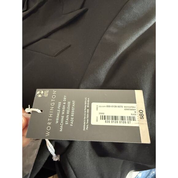 NWT Worthington Black Single Button Relaxed Fit Blazer Jacket Womens Size Medium - Picture 4 of 5